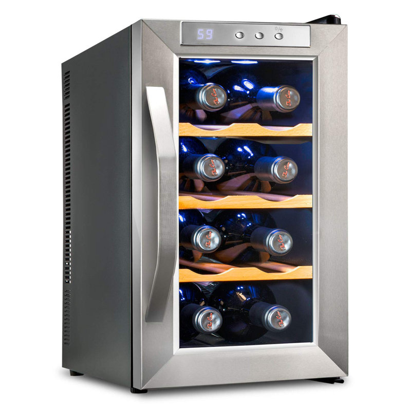 Réfrigérateur à vin thermoélectrique à zone unique pour 8 bouteilles