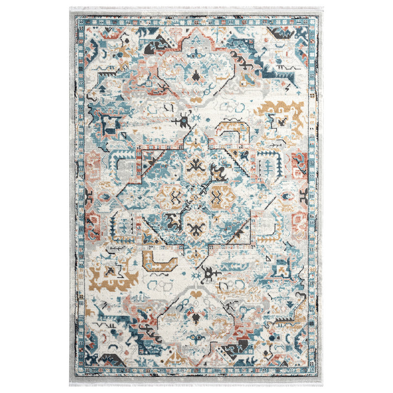 Tapis bleu Trollinger, Rectangle 5 pi 3 po x 7 pi 6 po
