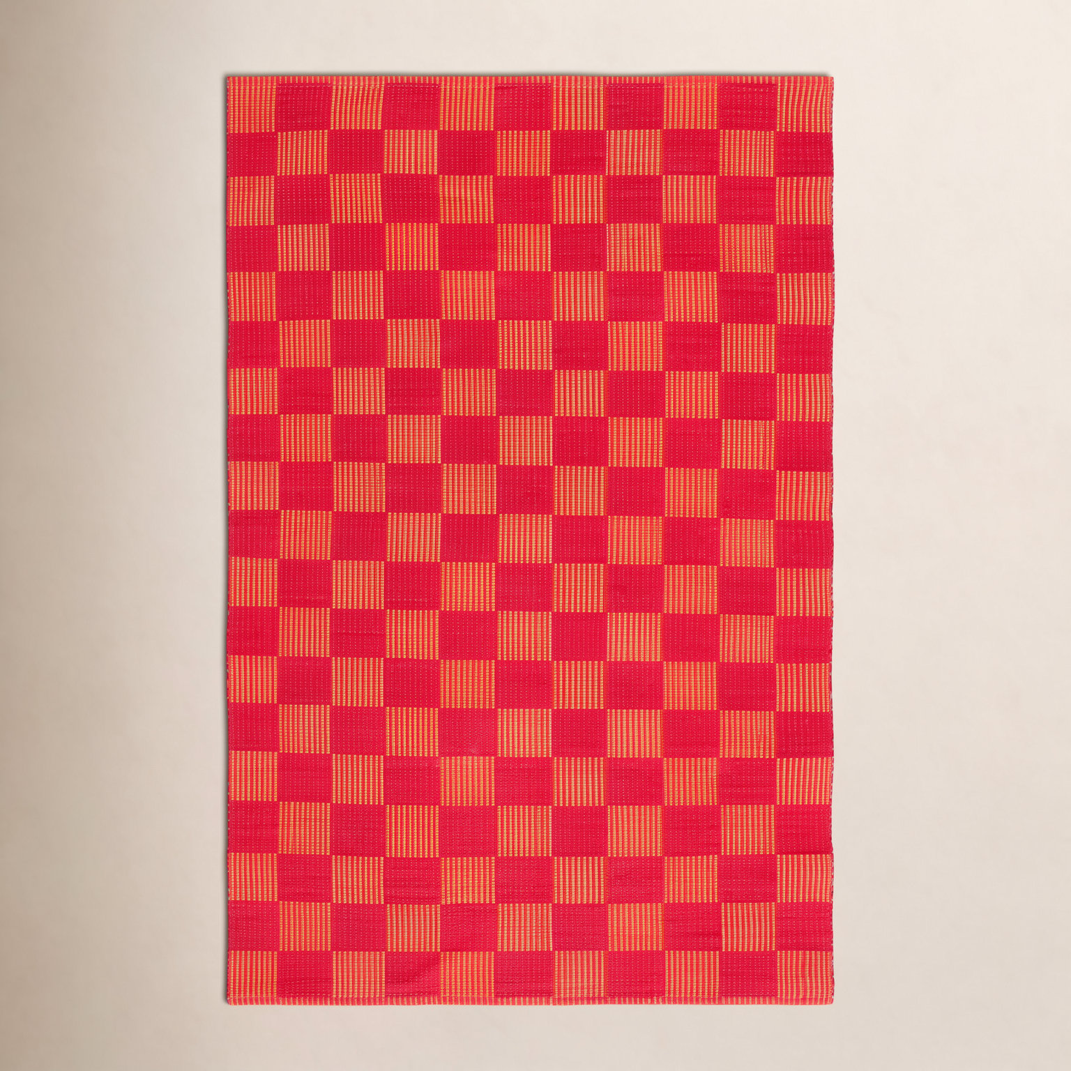 Della Power-Loomed Cotton Area Rug, Rectangle 6' x 9'