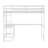 Riley Traditional Wood Slat Loft Bed with Integrated Desk & Ladder-72424426-72424425