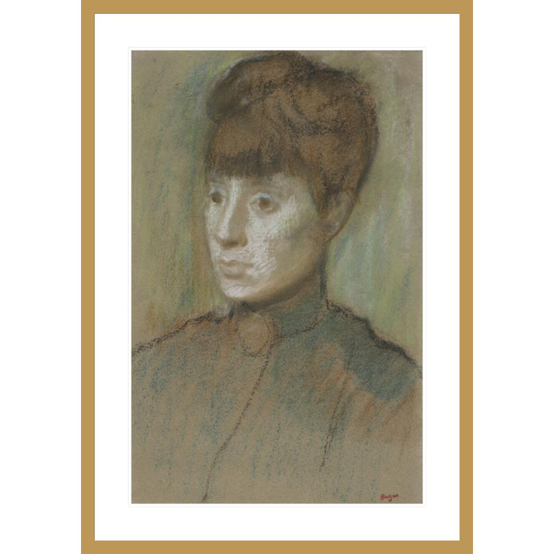 Tête de femme par Edgar Degas, H 41,5 po x l 29,35 po