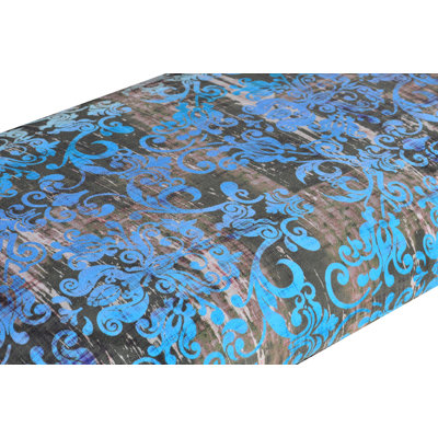 Patchwork Polyester Blend Upholstered Bench