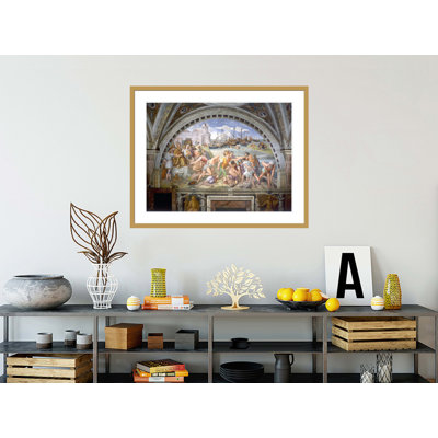 La Bataille d'Ostie par Raphael - Impression Giclée sur cadre