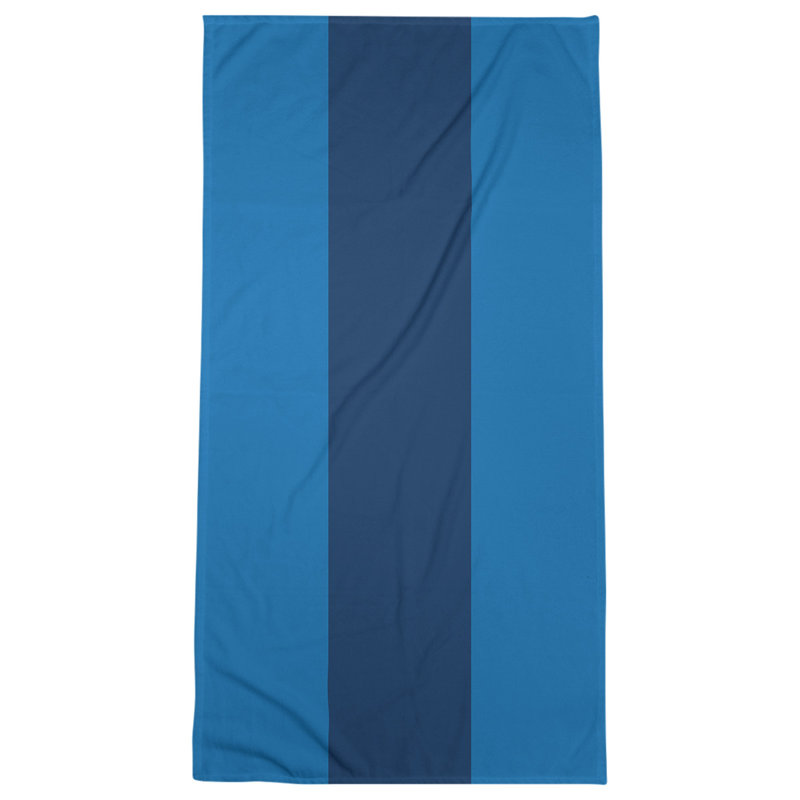 Cotton Blend Lightweight Bath Towel, Blue/Navy/Blue