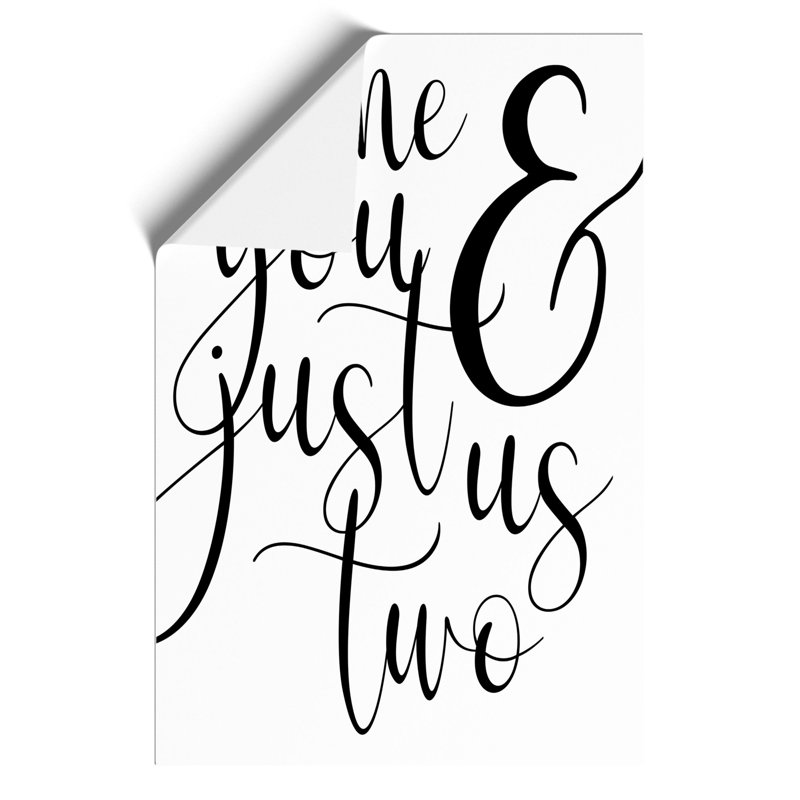 Me and You Just Us Two - Frameless Print, 42cm H x 30cm W x 0.1cm D