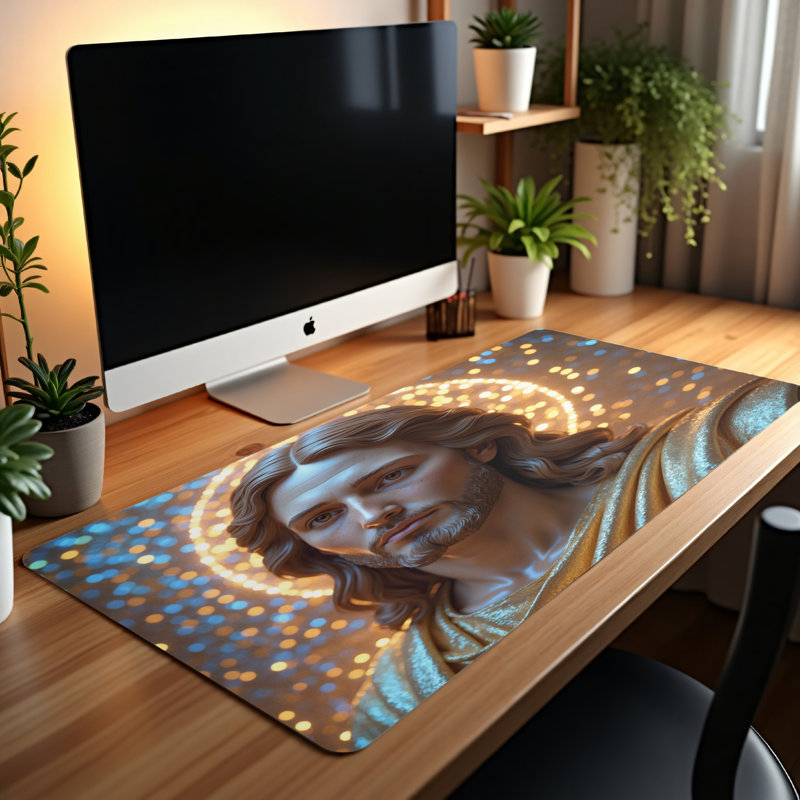 Polyester Desk Pad, 14.4x12.1