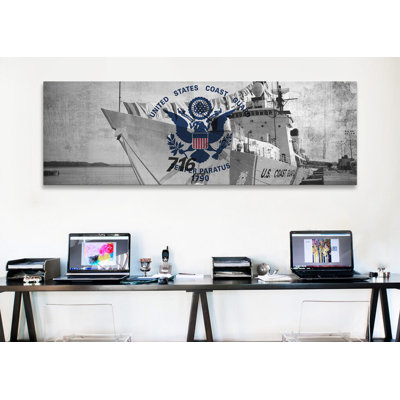 " U.S. Coast Guard Flag (USCGC Dallas Background) I " by ICanvas