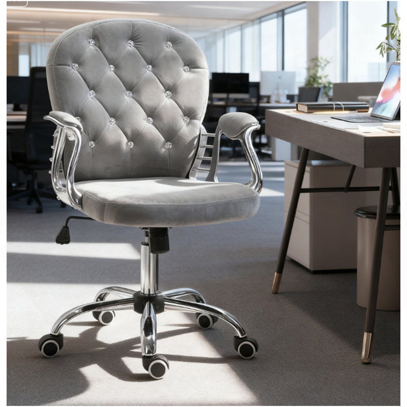 Chaise de bureau capitonnée de luxe pour un choix élégant pour la maison et le bureau, confort moelleux