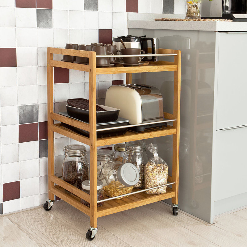 Kalmanovitz Solid Wood Bar Cart
