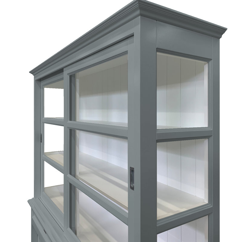 Tatum 188 cm W Display Cabinet, Traffic Grey
