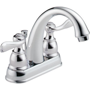 Windemere Centerset Bathroom Faucet with Drain Assembly, 2-handle Bathroom Sink Faucet color black matron 