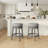 Upholstered Swivel Solid Wood Frame Bar Stool-234951304