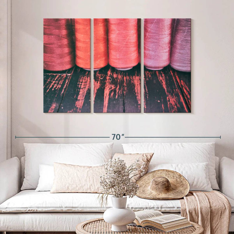Red Threads For Sewing, 32" H x 50" W