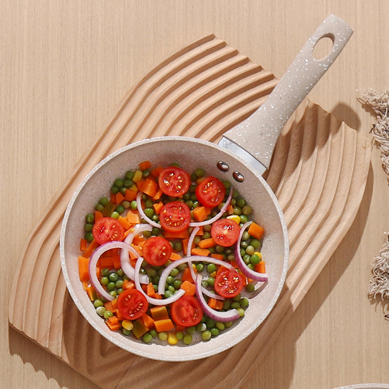 Lorren Home Trends Ceramic Coated Fry Pan, Heat-Resistent Handle, PFOA Free, Easy To Clean, Induction Compatible,, 8"