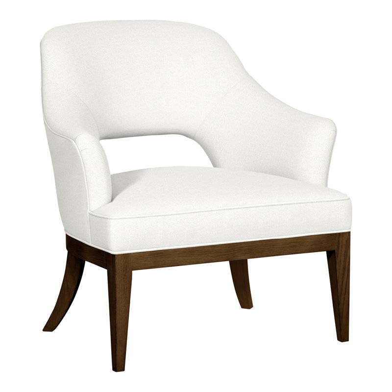 Chaise Kaley de 32,5 po Vanguard, Peau de mouton Kempsey, La Havane