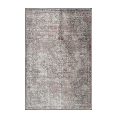 Tapis décoratif gris en laine de style oriental sickets