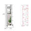Armoire à linge miroir Urano, quatre tablettes intérieures, cinq tablettes extérieures - blanc-1403676884