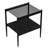 Coffee Table and End tables Set of 3, Tempered Glass Table with MDF layer, Modern Tables for Living Room , Gray Glass-1589476492