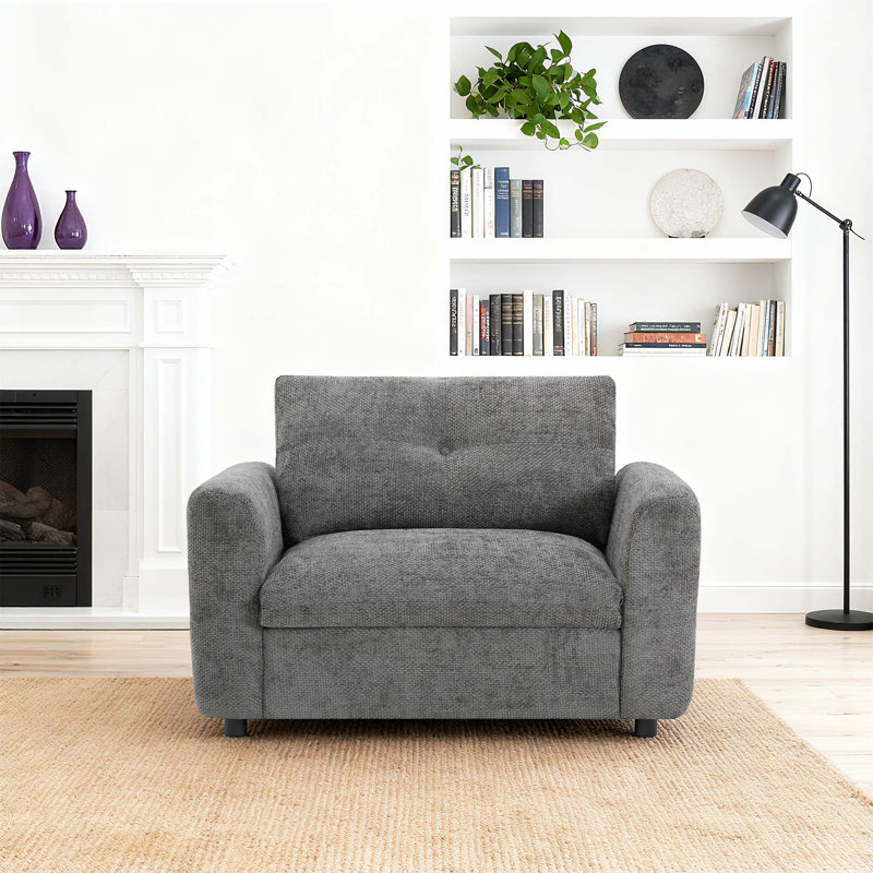 Canapé simple 42 po Chenille, Gris