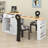 Extendable Island Console With Drawers, Double-Door Cabinet, And Open Shelving