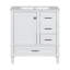 Ensemble de meuble-lavabo moderne avec ensemble lavabo 30 po, meuble-lavabo moderne avec porte à fermeture douce et 3 tiroirs, structure en bois massif (blanc)-124456512