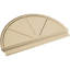Demi-rond signature fronton en uréthane, brun clair apprêté-102752322-113221389-113057100