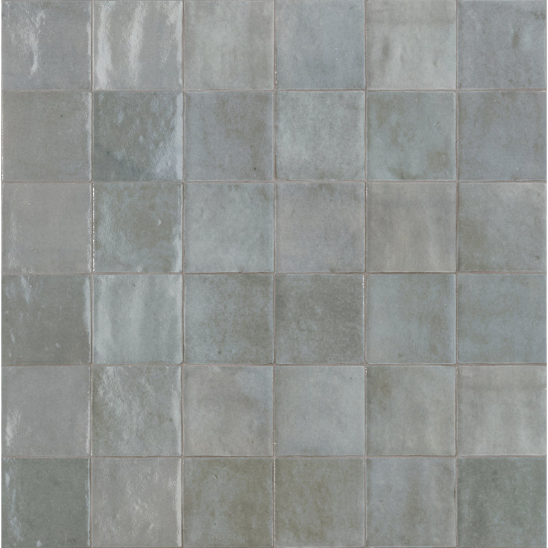 Marrakesh Zellige | 4"x4" Ceramic Wall Tile, Glicine