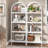 Laddie Arched Bookcase, 4-Tier Storage bookshelf-992000207