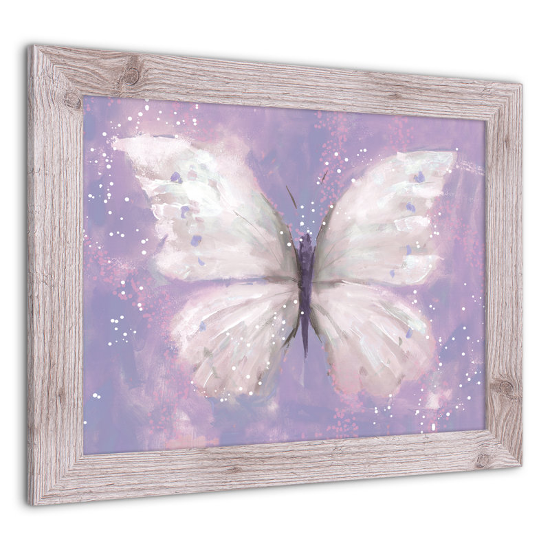 «Purple Butterfly», reproduction encadrée, Blanc, H 16 po x l 20 po x P 0,75 po