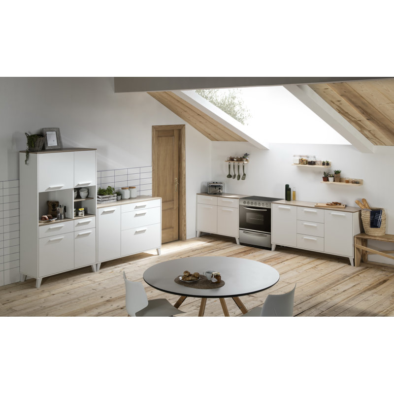 Vasily Solid Wood 135 cm W Chest of 3 Drawers