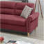 Canapé modulaire réversible en velours rouge paprika