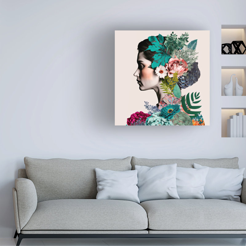 Art sur toile «Bachelor Incado Floral», H 24 po x l 24 po