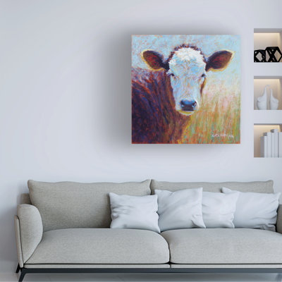 Art mural sur toile tendue - "Edwina" Rita Kirkman pour décoration de salon, de chambre à coucher ou de bureau - 35 x 35