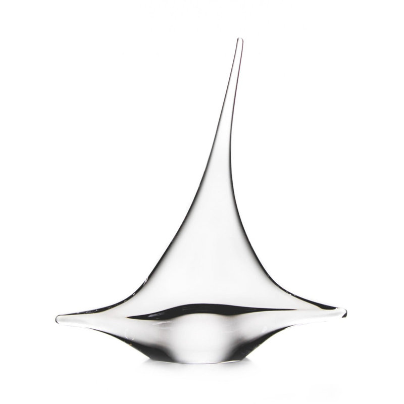 Handmade Glass Sailboat Figurine, Medium