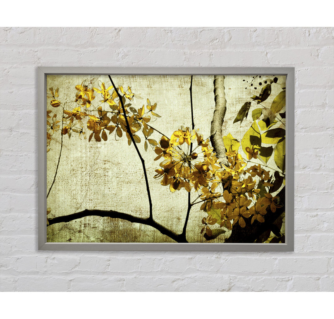 The Golden Winter Leaves - Einzelbildrahmen Kunstdrucke auf Leinwand