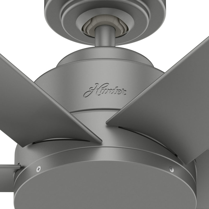 112cm Ceiling Fan with Light Kit, Mattee Silver, Matte Silver