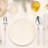 Silver with White Handle Moderno Disposable Plastic Dinner Spoons
