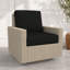 Chaise pivotante d'extérieur en osier avec coussins Sunbrella Hayes-1539102877-1425100810