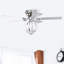 5-Blade 52-Inch Chrome Ceiling Fan With 3-Light   Chandelier