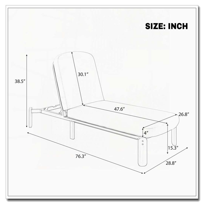 Chaise longue d'extérieur ajustable, Vert