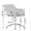 Chaise de bureau en tissu Teddy, hauteur réglable, pivotant à 360 °-1866067802