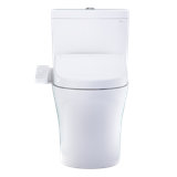 TOTO® WASHLET®+ Aquia® IV Two-Piece Elongated Universal Height Dual Flush 1.28 and 0.9 GPF Toilet and WASHLET S2 Bidet Seat, Cotton White - MW4463346CEMFGN#01
