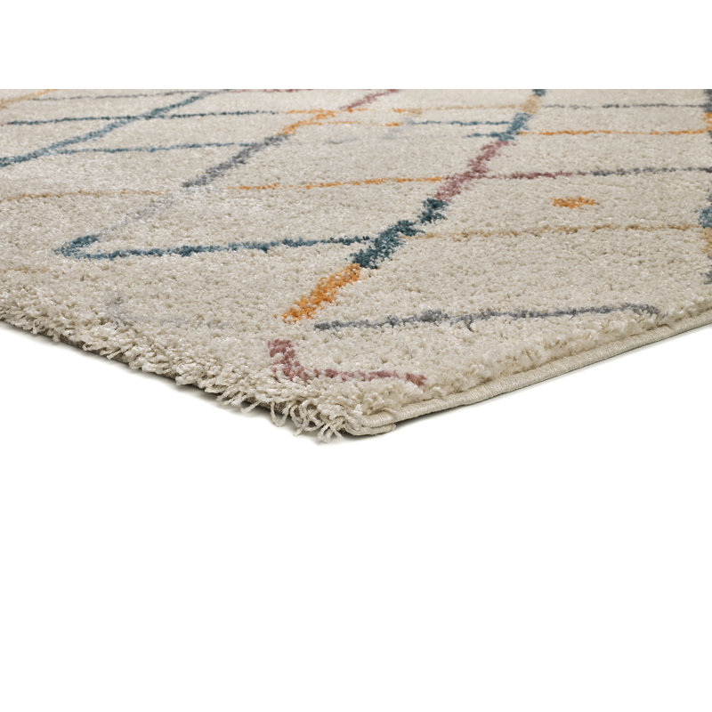 Geometric Shag Area Rug, Rectangle 133 x 190cm
