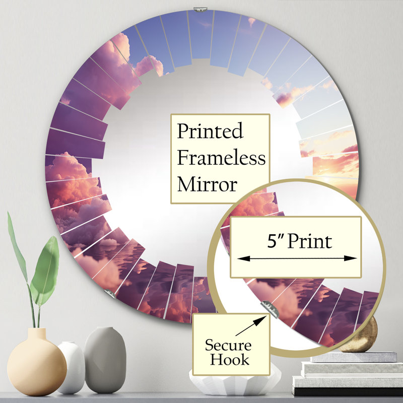 Sulser - Miroir mural rond, 24 po x 24 po