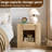 Modern Nightstand With Charging Station, 24" Large Bedside Table With Drawers & Open Shelf，Night Stand Wood Thick Design-1584559396