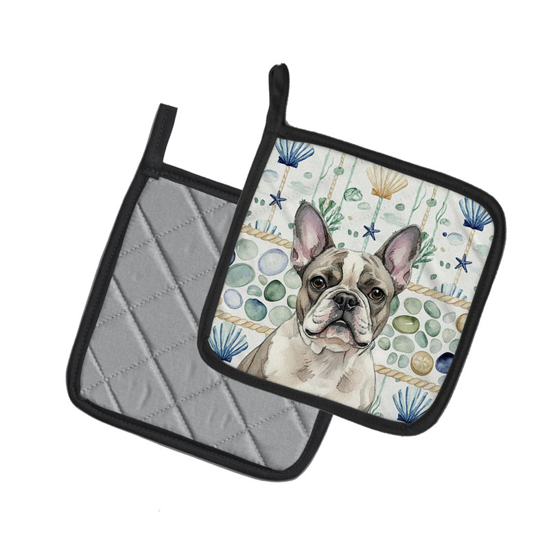 Paire de porte-casseroles Pied French Bulldog