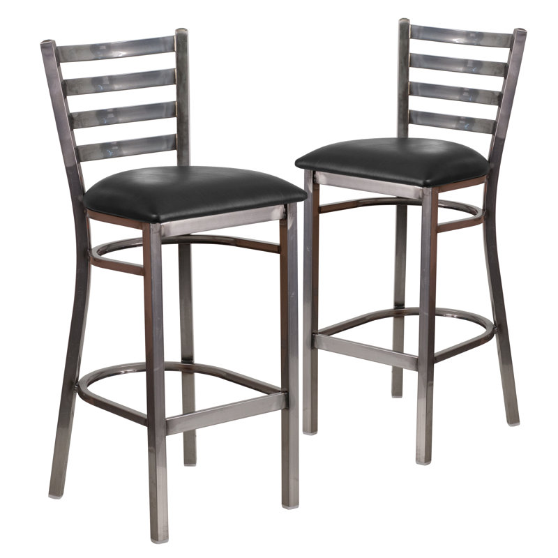 Tabourets de bar Brixton Hercules Series, Noir, Clair, 2