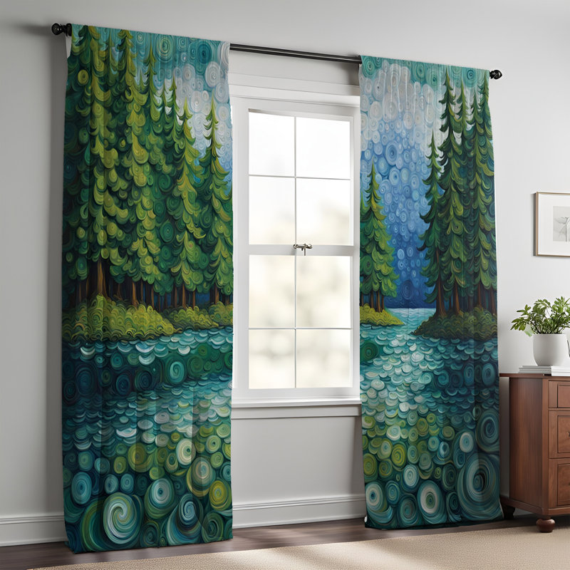Paire de rideaux semi-transparents Edilsar, L 56 po x L 78 po