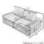 Canapé-lit convertible de 81 po, matelas de lit futon pliable avec coussins 3 en 1-681616319