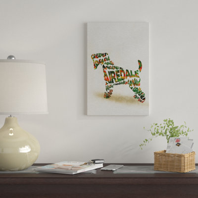 « airedale terrier » par ayse deniz akerman, reproduction d’impression sur toile tendue